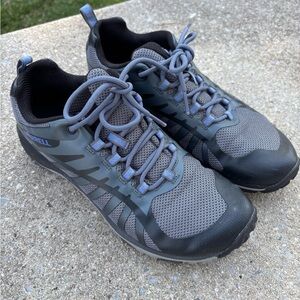 Merrell Womens Gray and Black Trail Sneakers